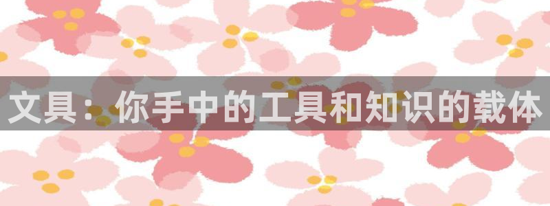 j9九游会体育：文具：你手中的工具和知识