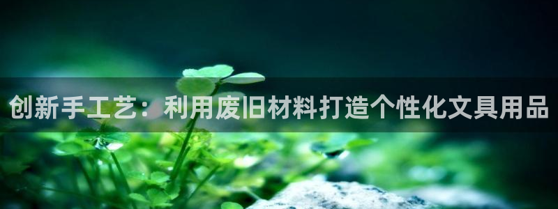 登录九游会：创新手工艺：利用废旧材料打造